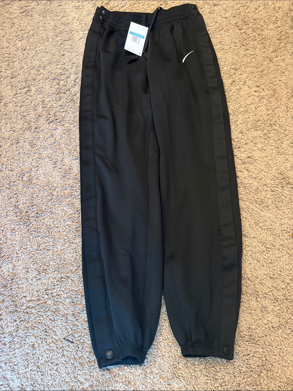 Nike Black Jogger Pants with White Swoosh